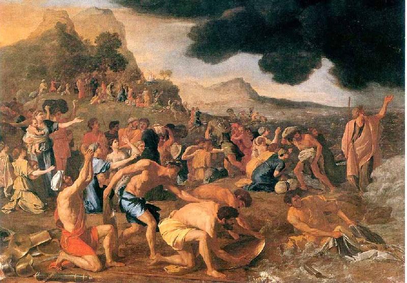 Nicolas Poussin Crossing of the Red Sea oil painting image